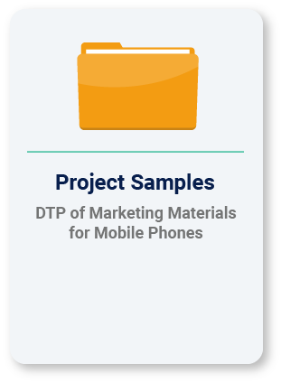 DTP of Marketing Materials for Mobile Phones