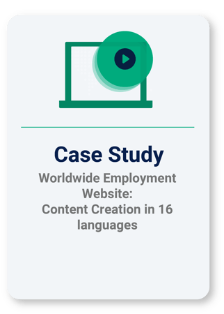 Worldwide Employment Website Content Creation in 16 languages Case Study